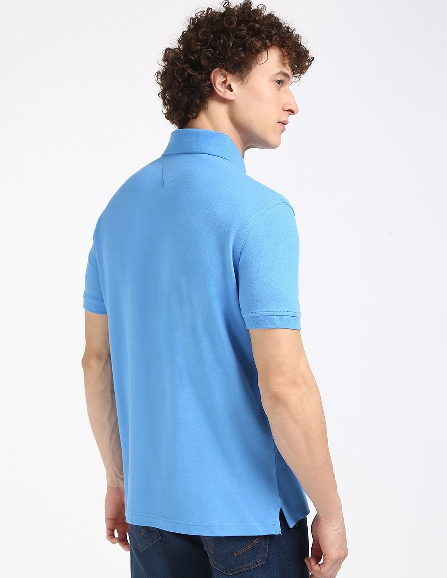 Tommy Hilfiger Solid Regular-Fit Cotton Polo Shirt