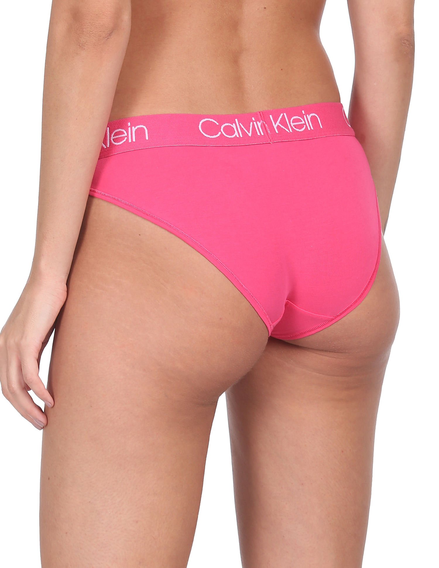 Buy Calvin Klein Underwear Women Pink Logo Waistband Solid Bikini