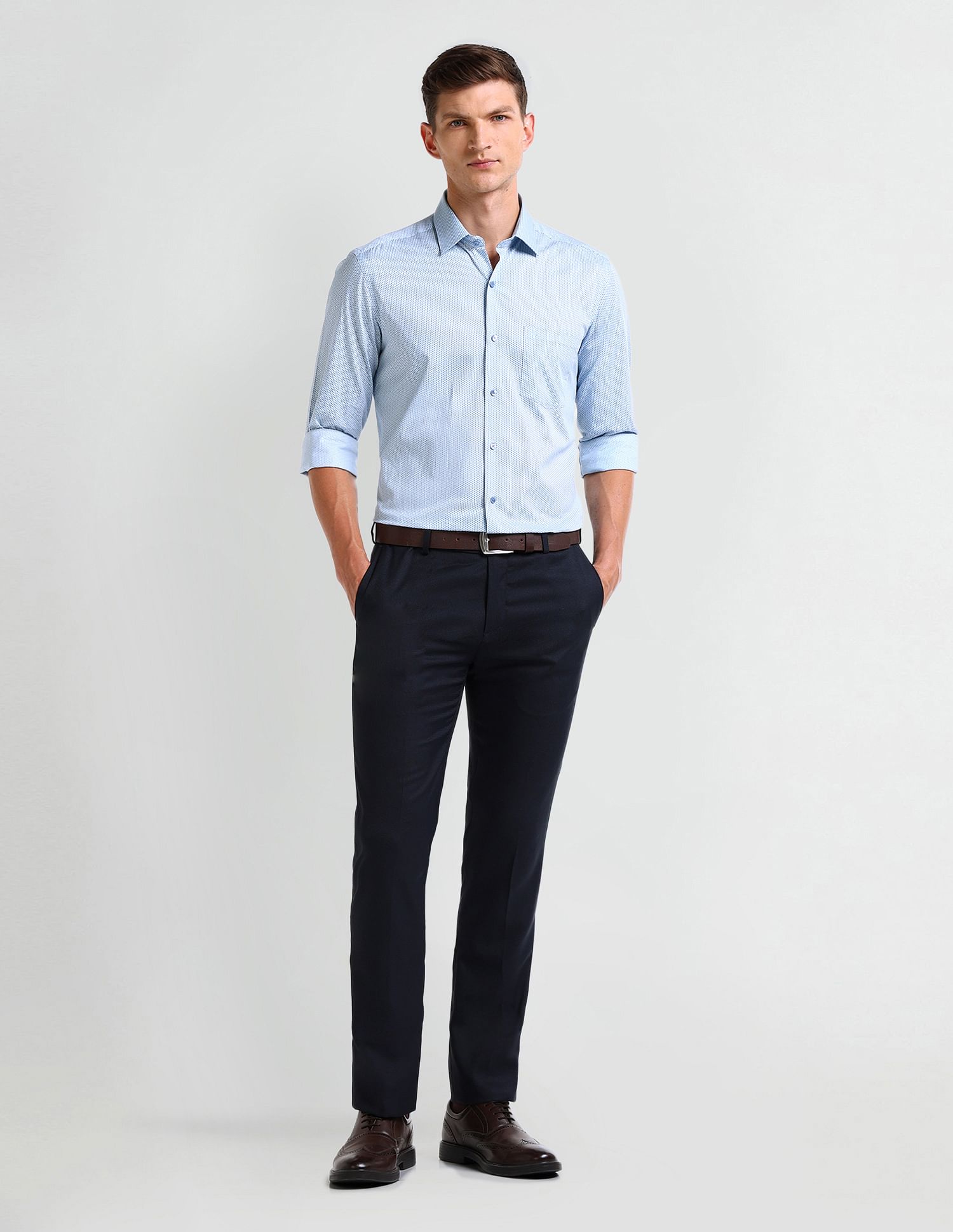 Arrow Floral Print Twill Shirt