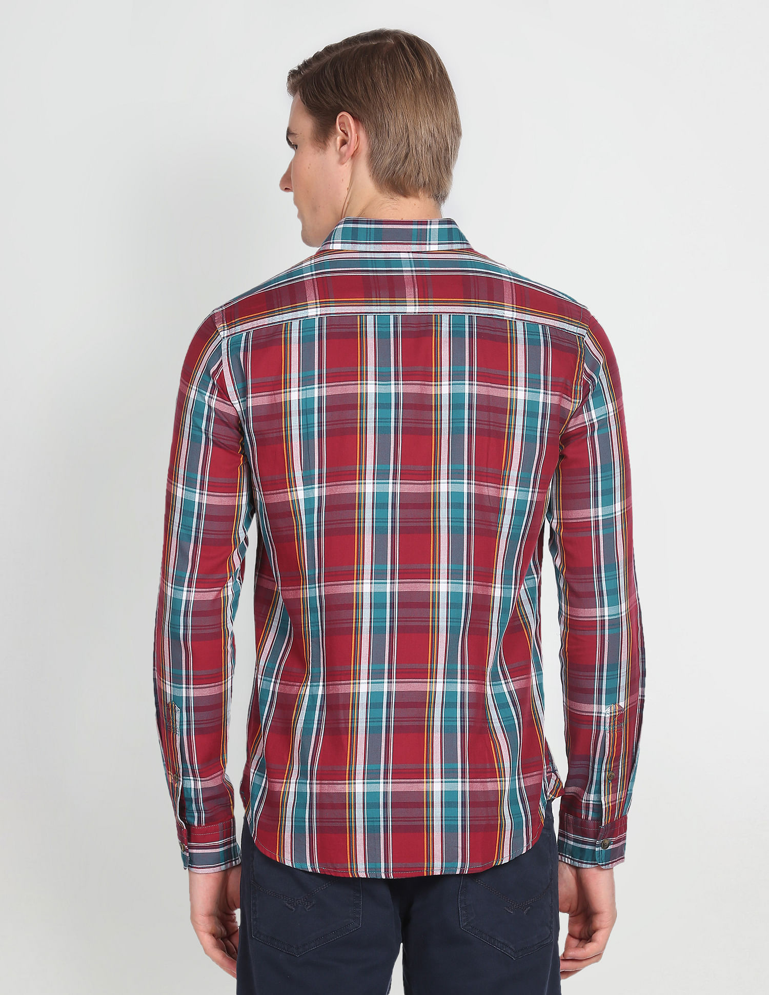 U.S. Polo Assn. Denim Co. Tartan Check Twill Slim Shirt