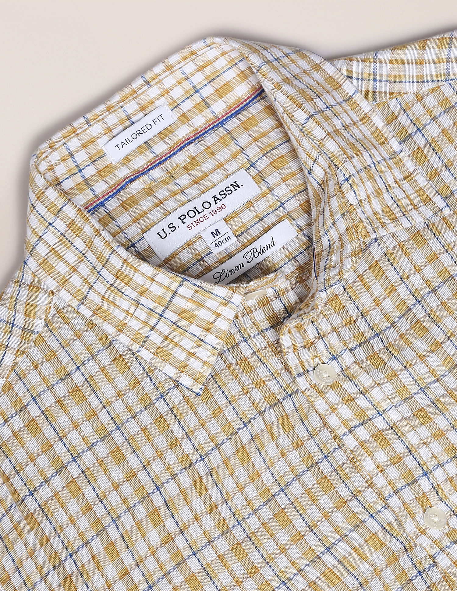 U.S. Polo Assn. Outdoor Check Linen Cotton Shirt