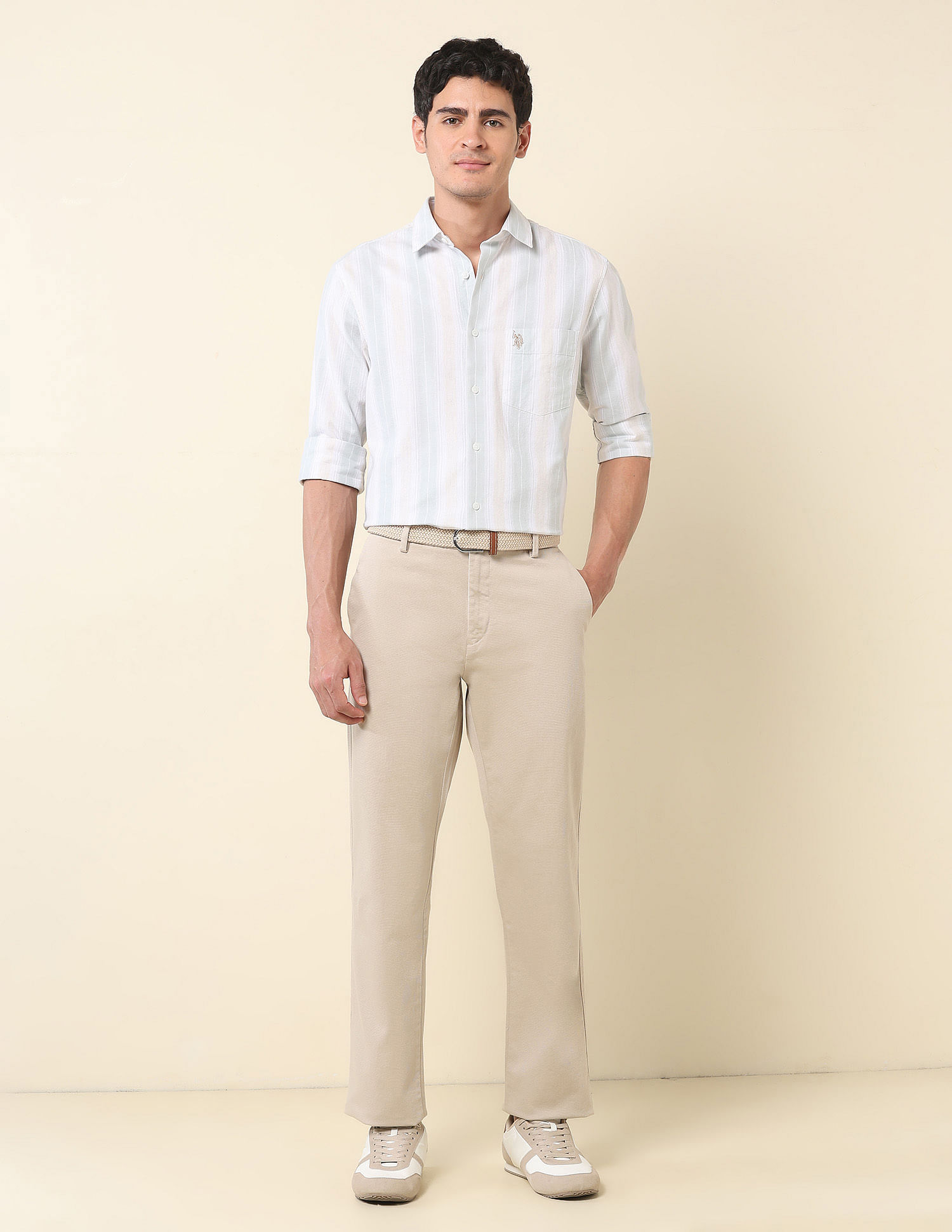 U.S. Polo Assn. Vertical Striped Twill Shirt