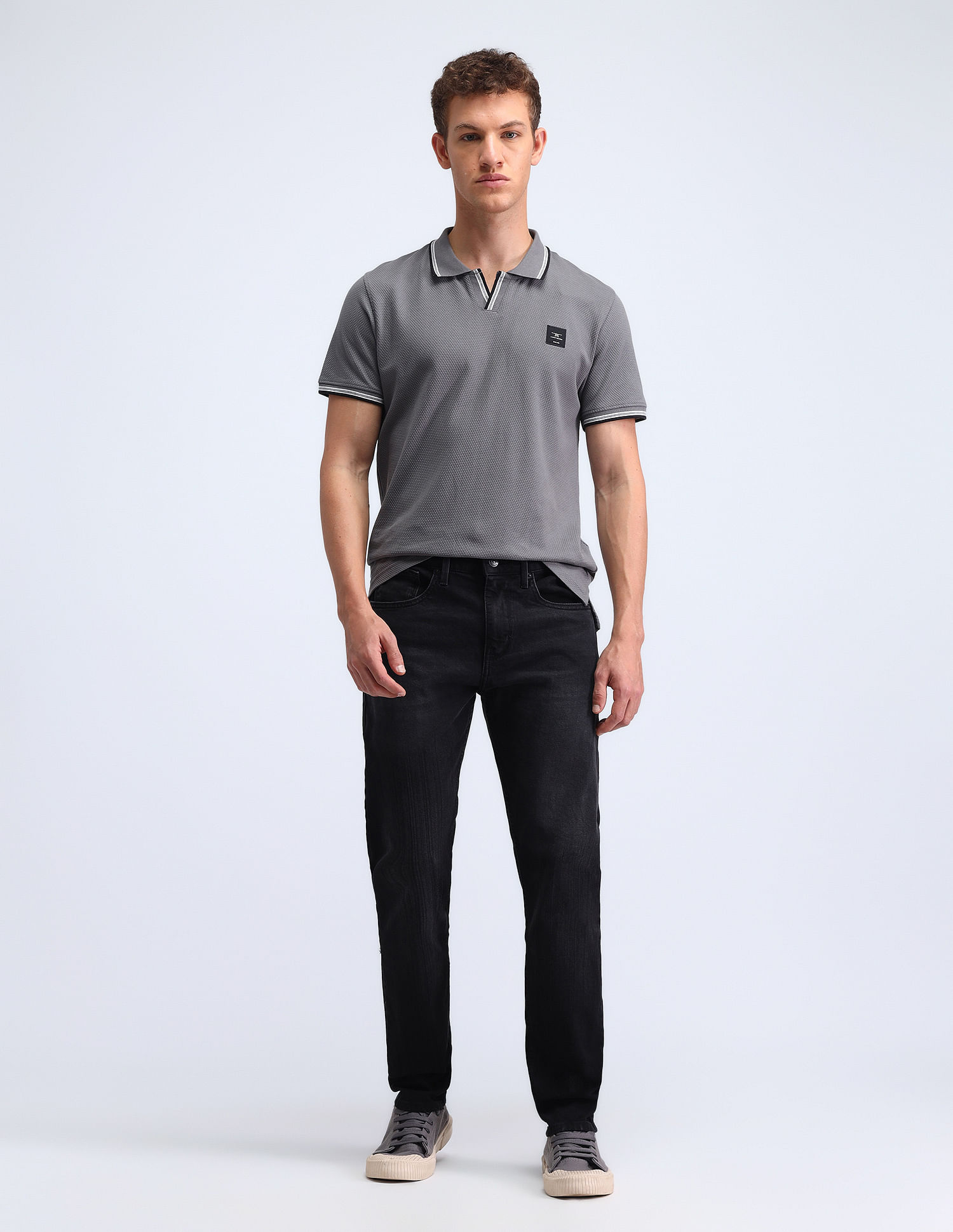Flying Machine Slash Slim Tapered Jeans
