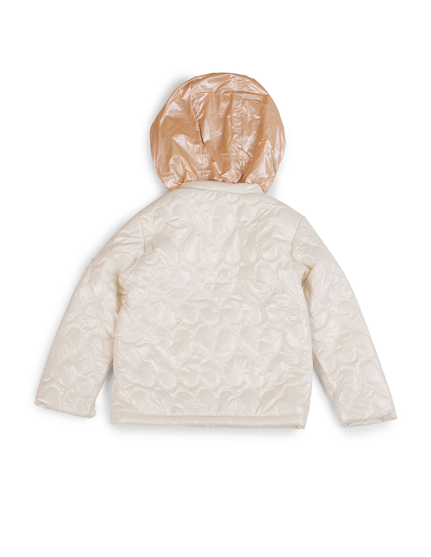 U.S. Polo Assn. Kids Girls Detachable Hood Quilted Jacket