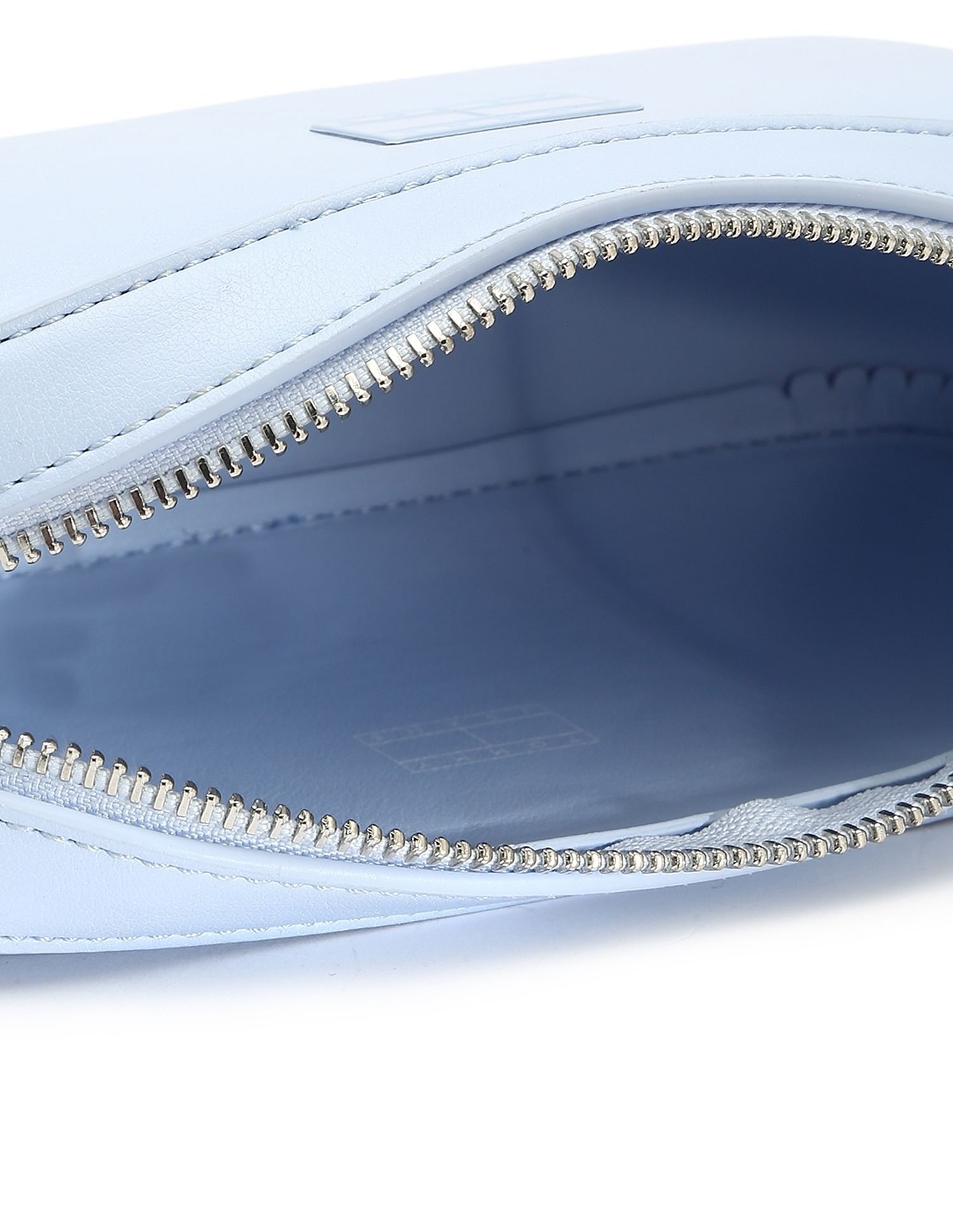 Tommy Hilfiger Solid Blue Pu Sling Bag