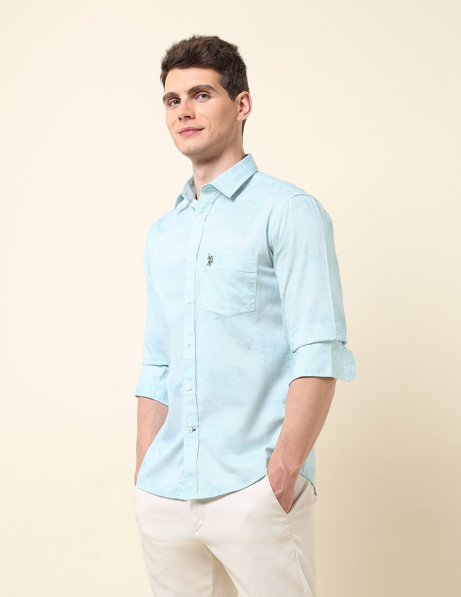 U.S. Polo Assn. Abstract Printed Twill Shirt