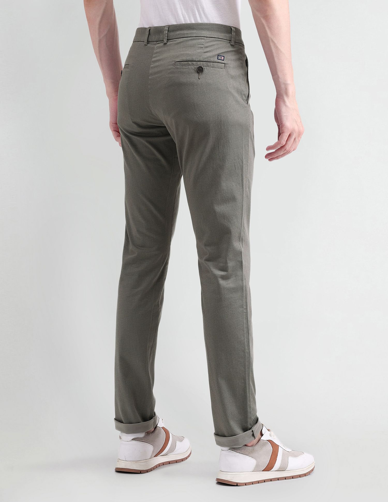 Arrow Sport Slim Fit Satin Trousers