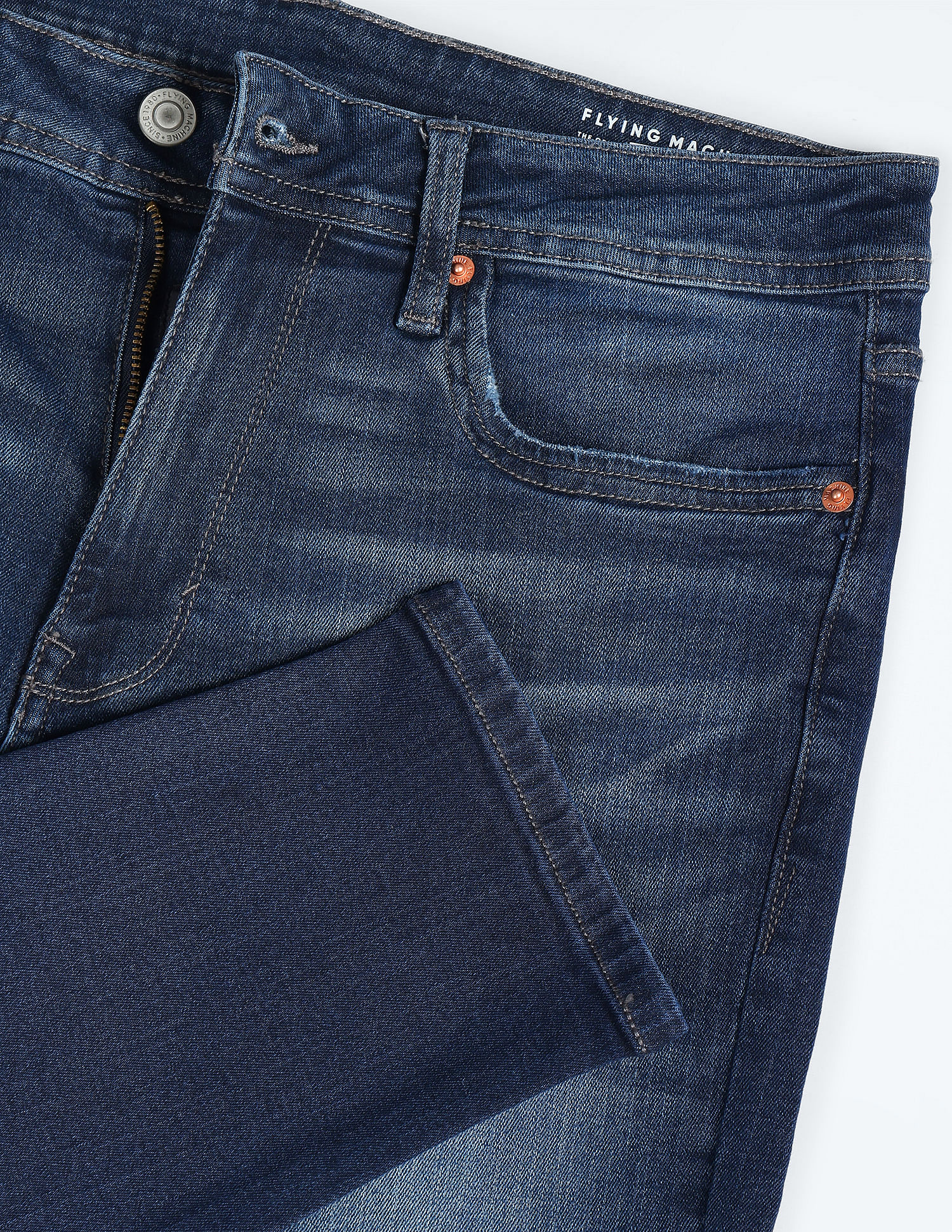 Flying Machine Mid Rise Mankle Slim Tapered Jeans