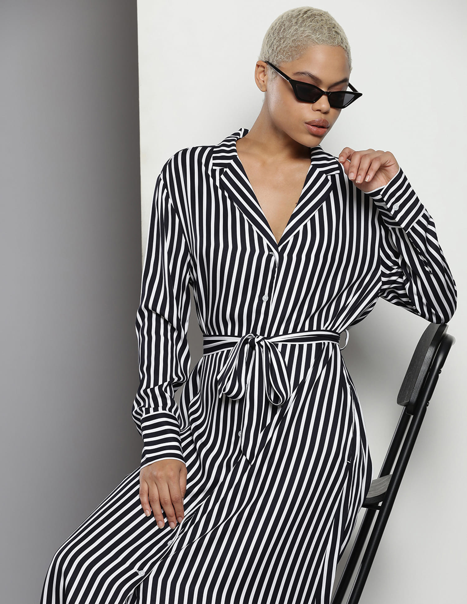 Buy Tommy Hilfiger Fluid Stripe Midi Shirt Dress