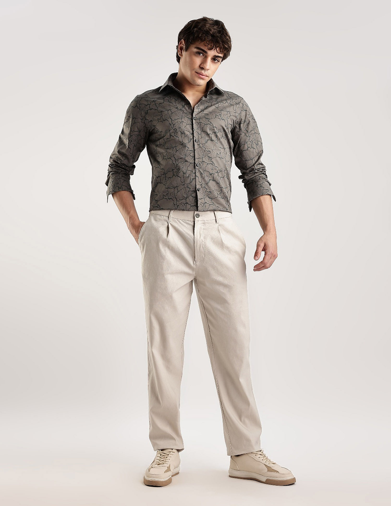 Calvin Klein Jeans Floral Slim Fit Poplin Woven Shirt