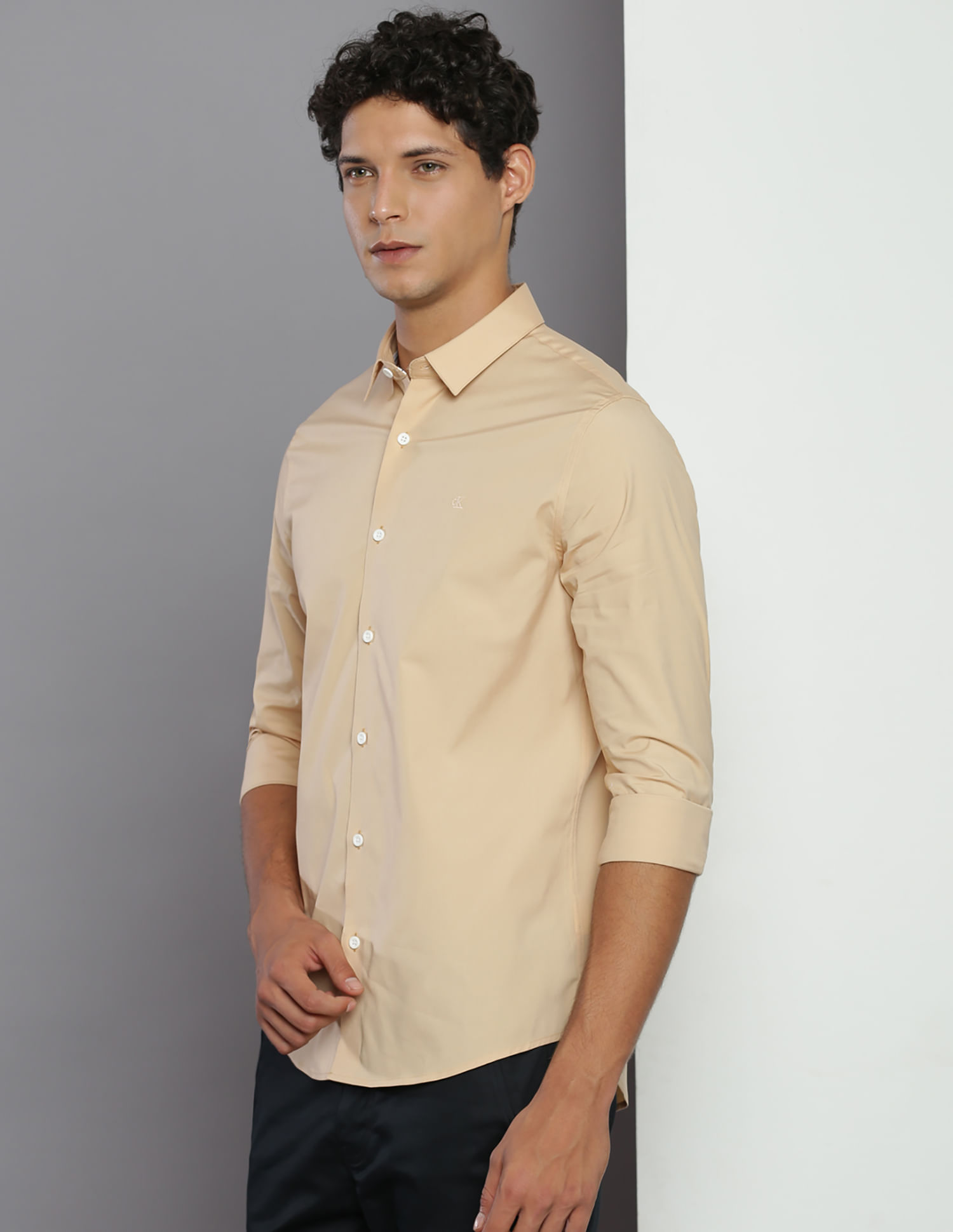 Calvin Klein Stretch Poplin Slim Shirt