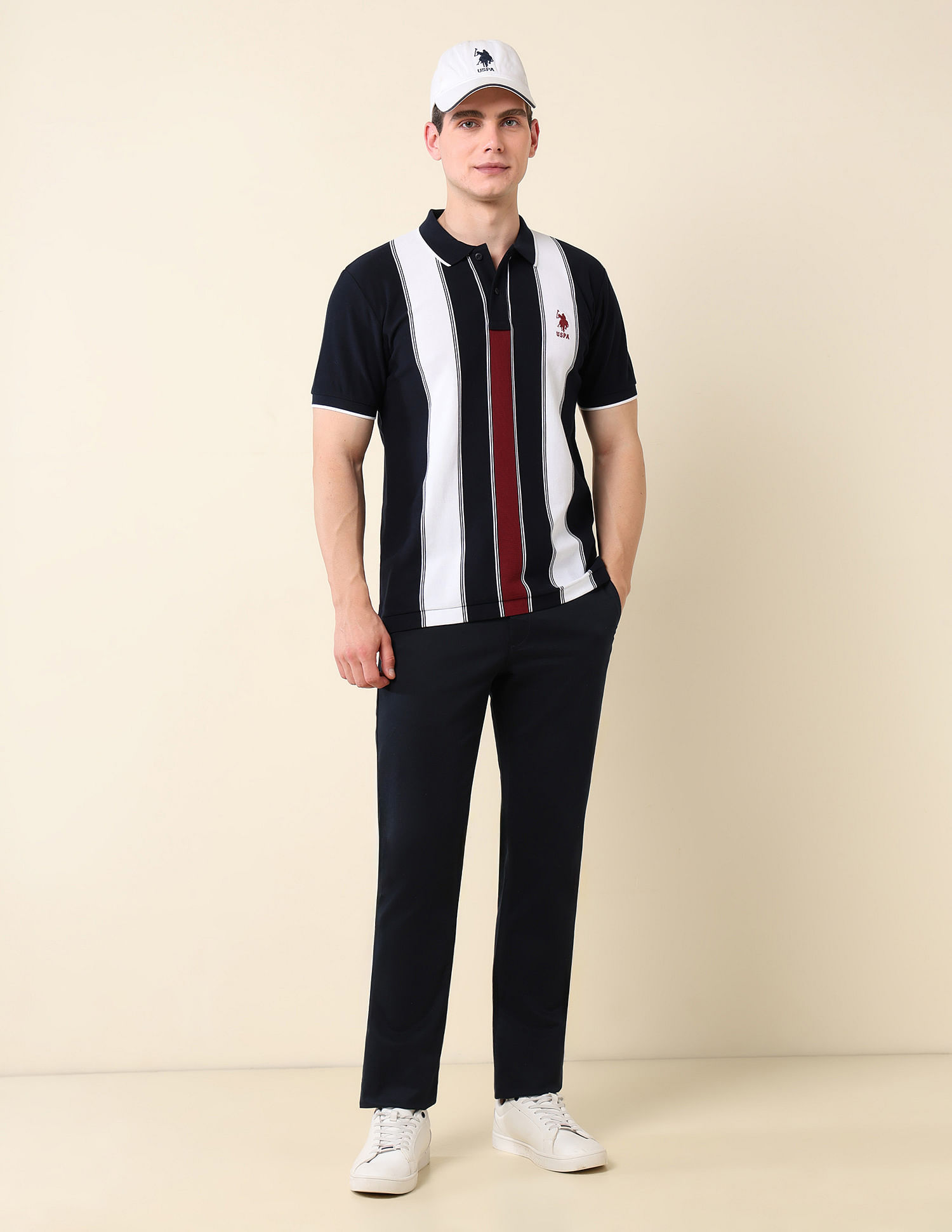 U.S. Polo Assn. Vertical Striped Classic Polo Shirt