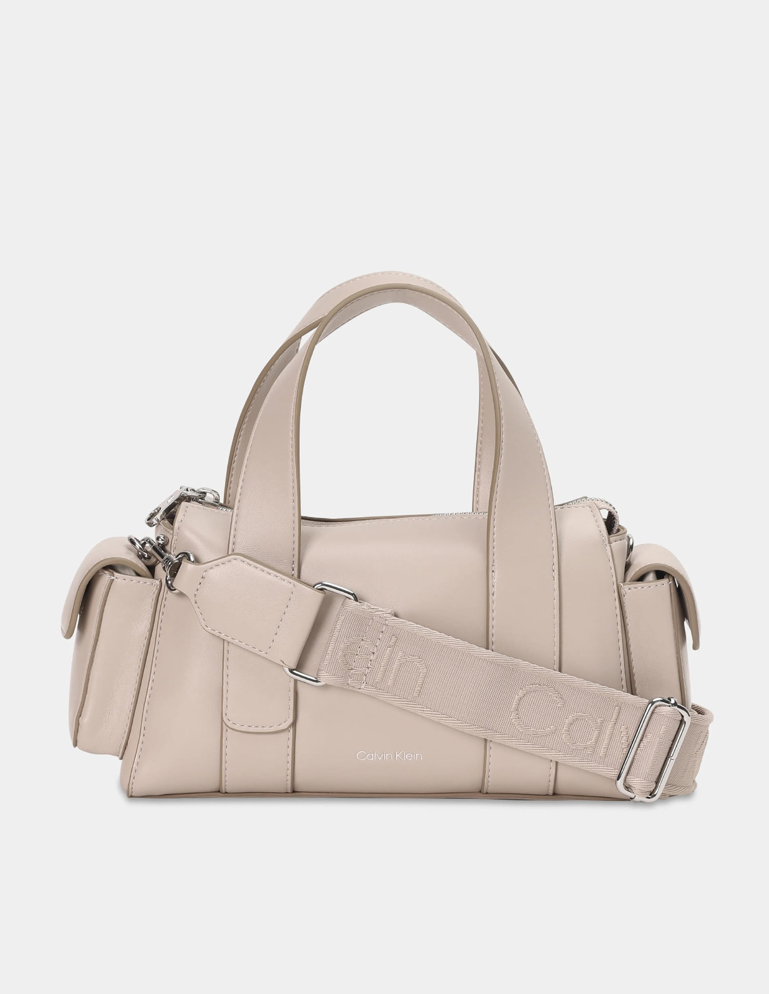 Buy Calvin Klein Logo Beige Non-Leather Handbag
