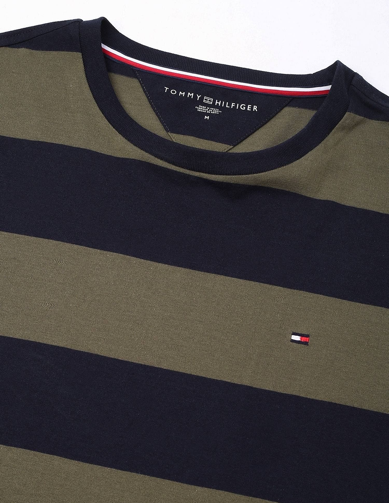 Tommy Hilfiger Striped Regular-Fit Cotton T-Shirt
