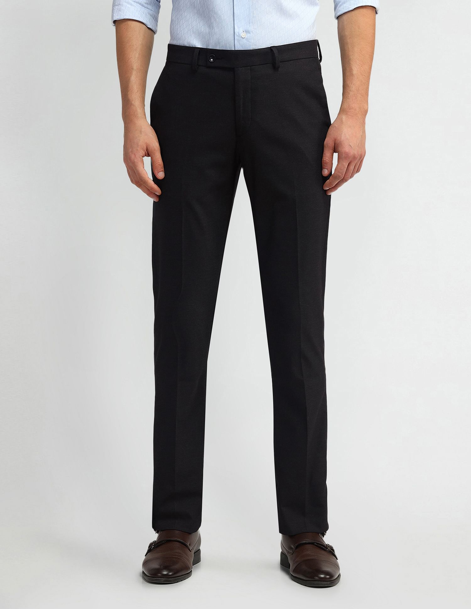 Arrow Slim Fit Mid Rise Trousers
