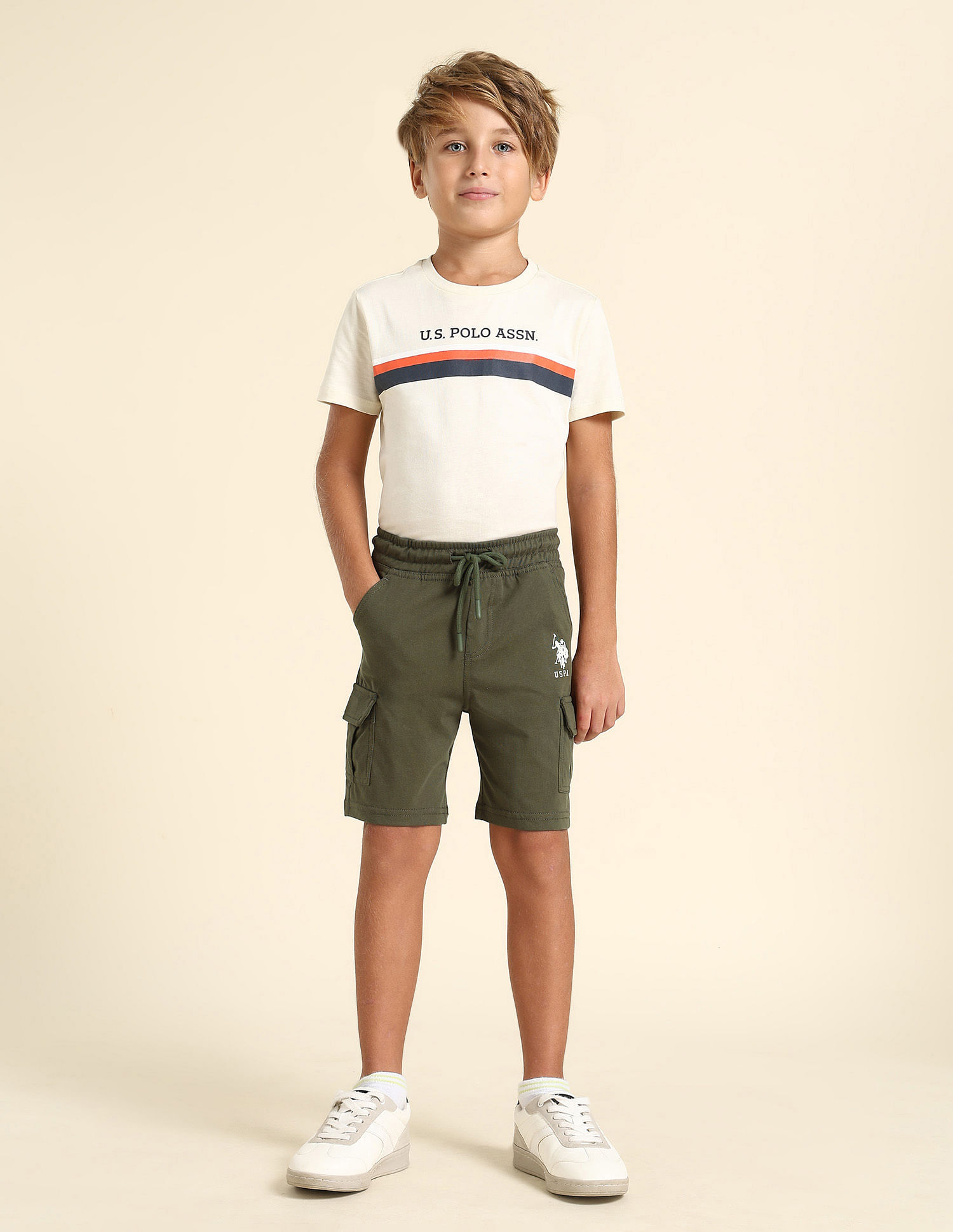 U.S. Polo Assn. Kids Boys Pure Cotton Regular Fit Shorts
