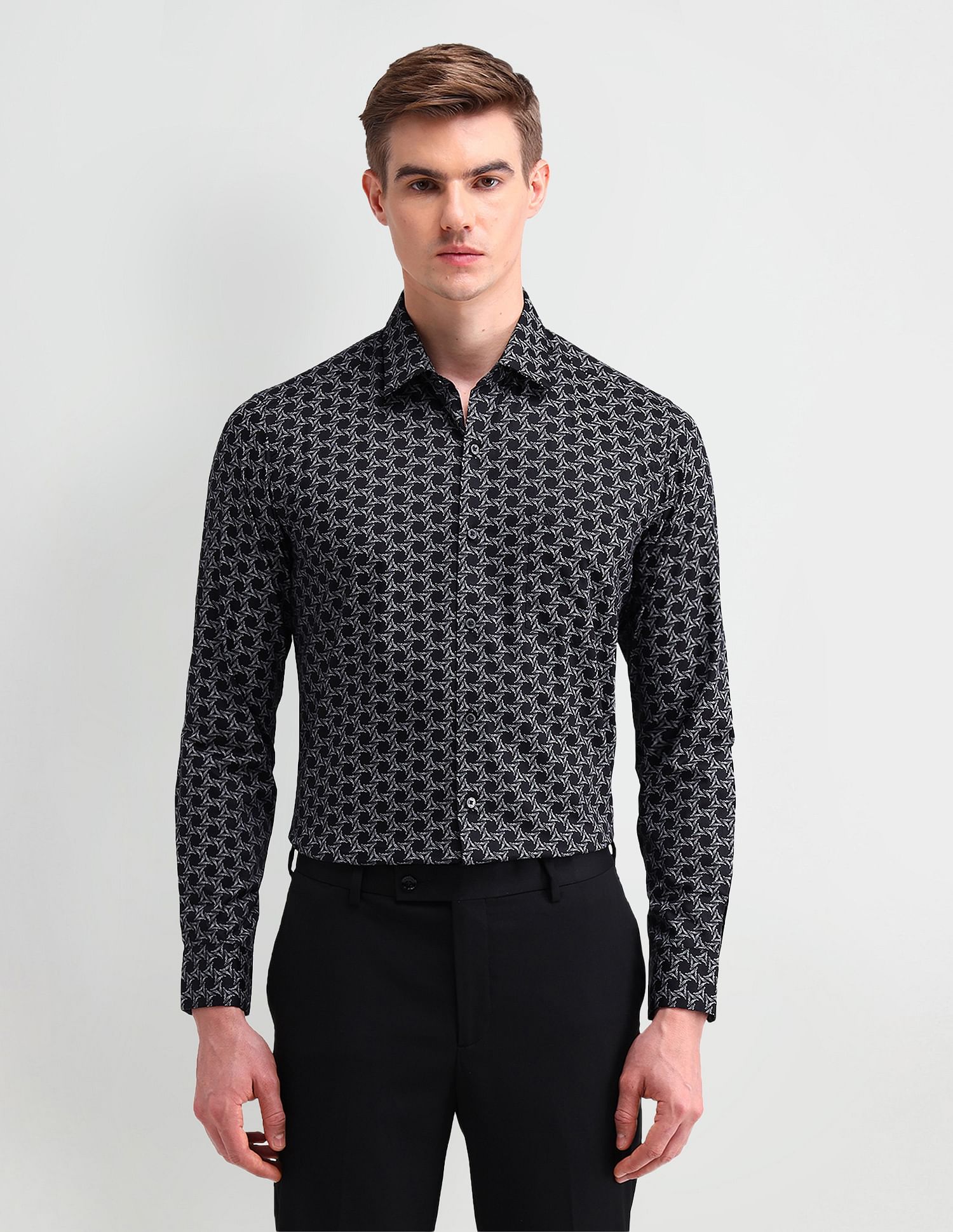 Arrow Brooklyn Fit All-over Print Shirt