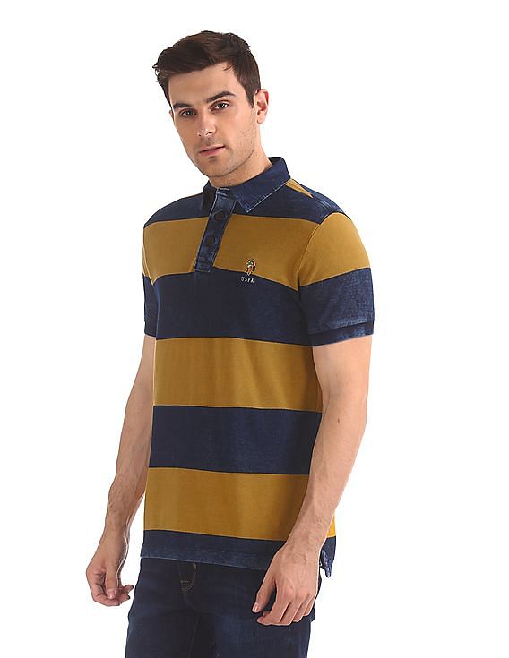 U.S. Polo Assn. Denim Co. Striped Pique Polo Shirt