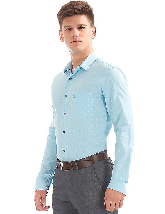 USPA Tailored Slim Fit Dobby Shirt