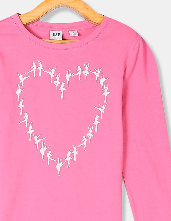 Buy GAP Girls Pink Long Sleeve Graphic T-Shirt - NNNOW.com