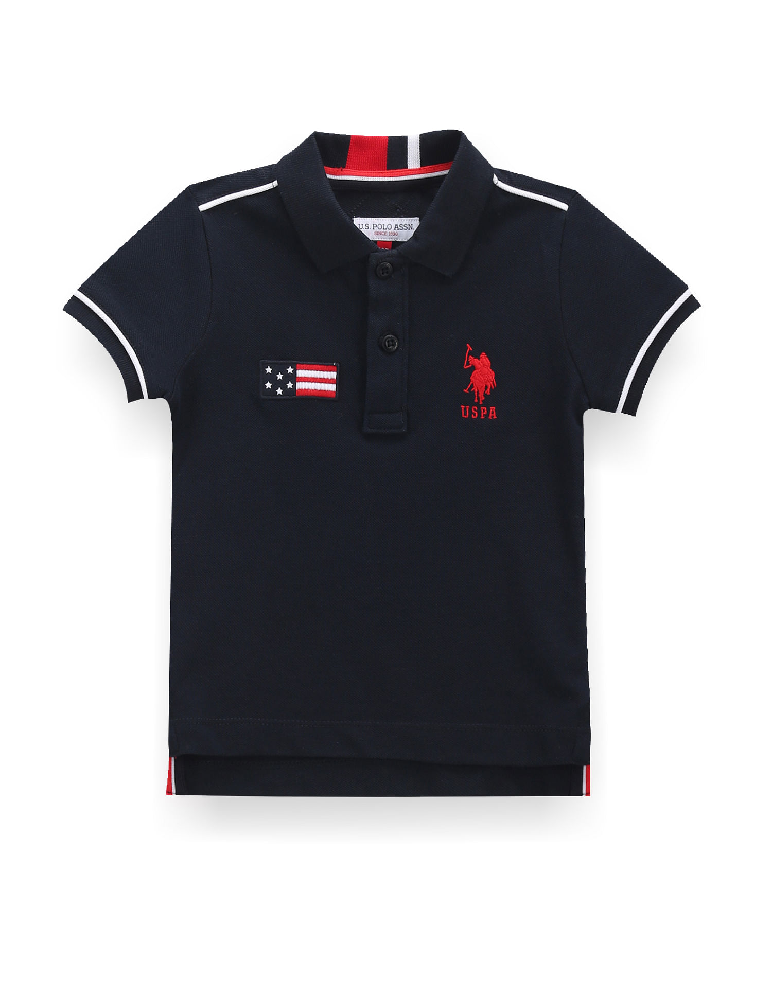 U.S. Polo Assn. Kids Boys Contrast Piping Polo Shirt