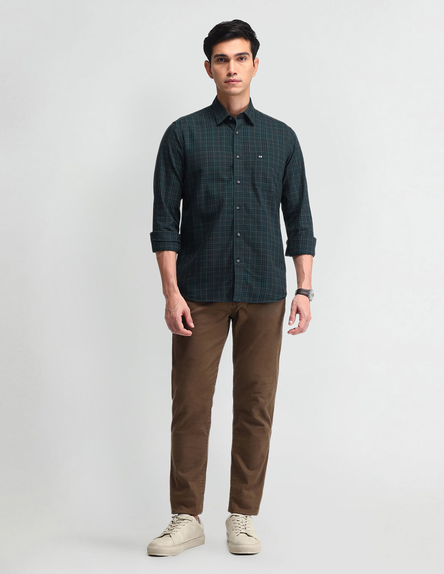 Arrow Sport Dupplin Checked Slim Fit Shirt
