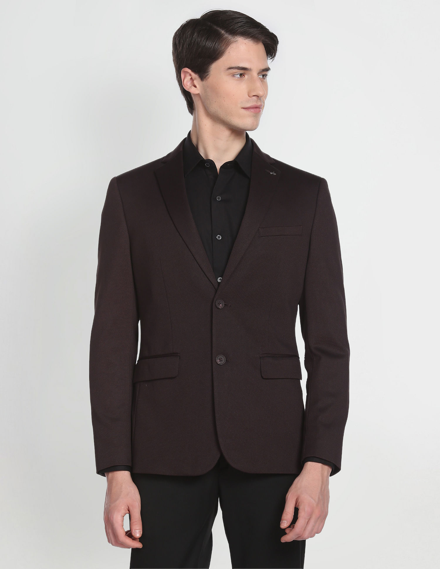 Arrow Zero Calorie Slim Fit Dobby Blazer