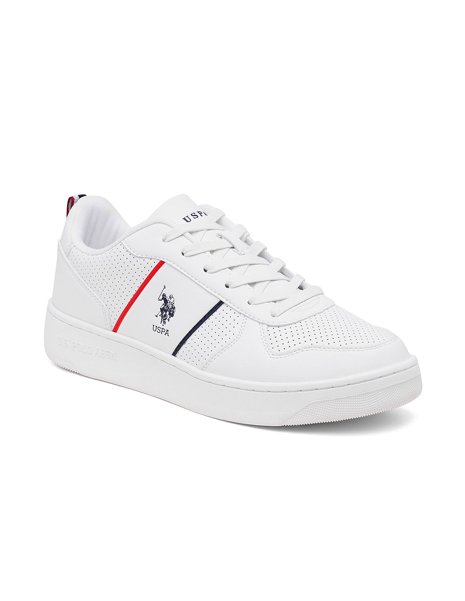 U.S. Polo Assn. Men Regino Off White Retro Court Sneakers