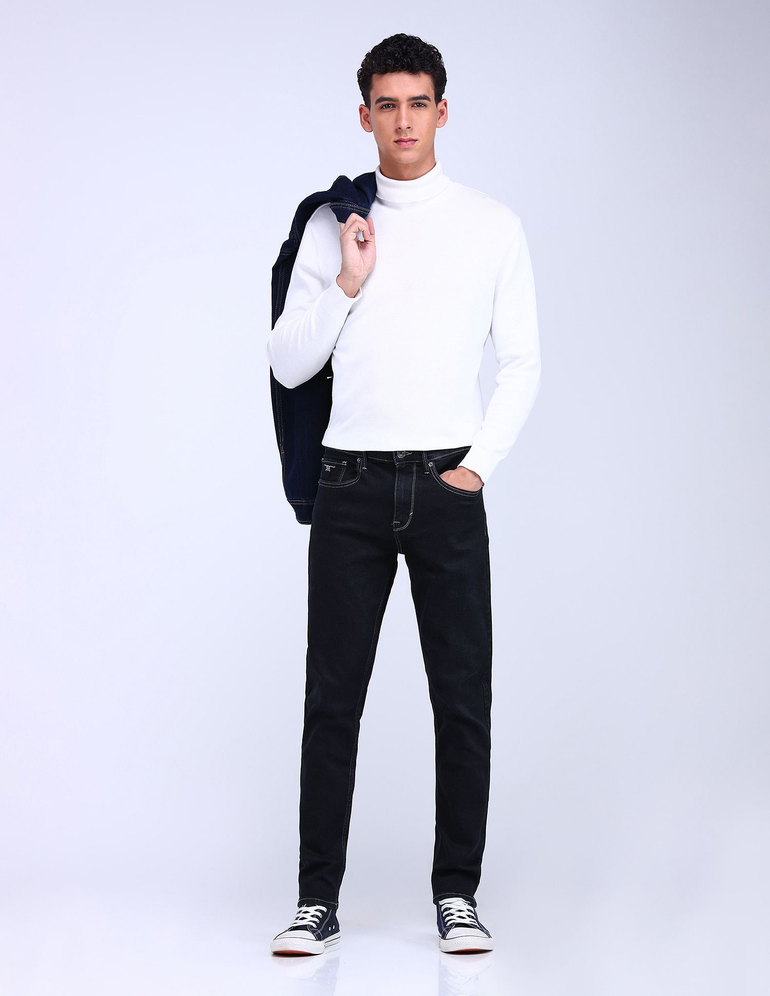 Flying Machine Slash Slim Tapered Jeans