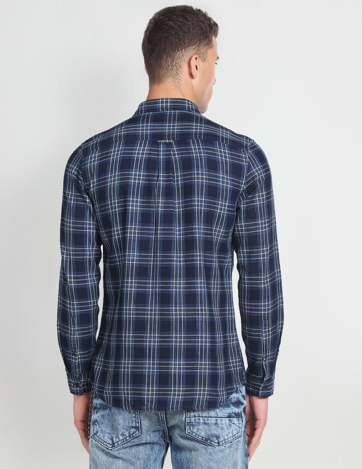 Flying Machine Dual Pocket Tartan Shirt