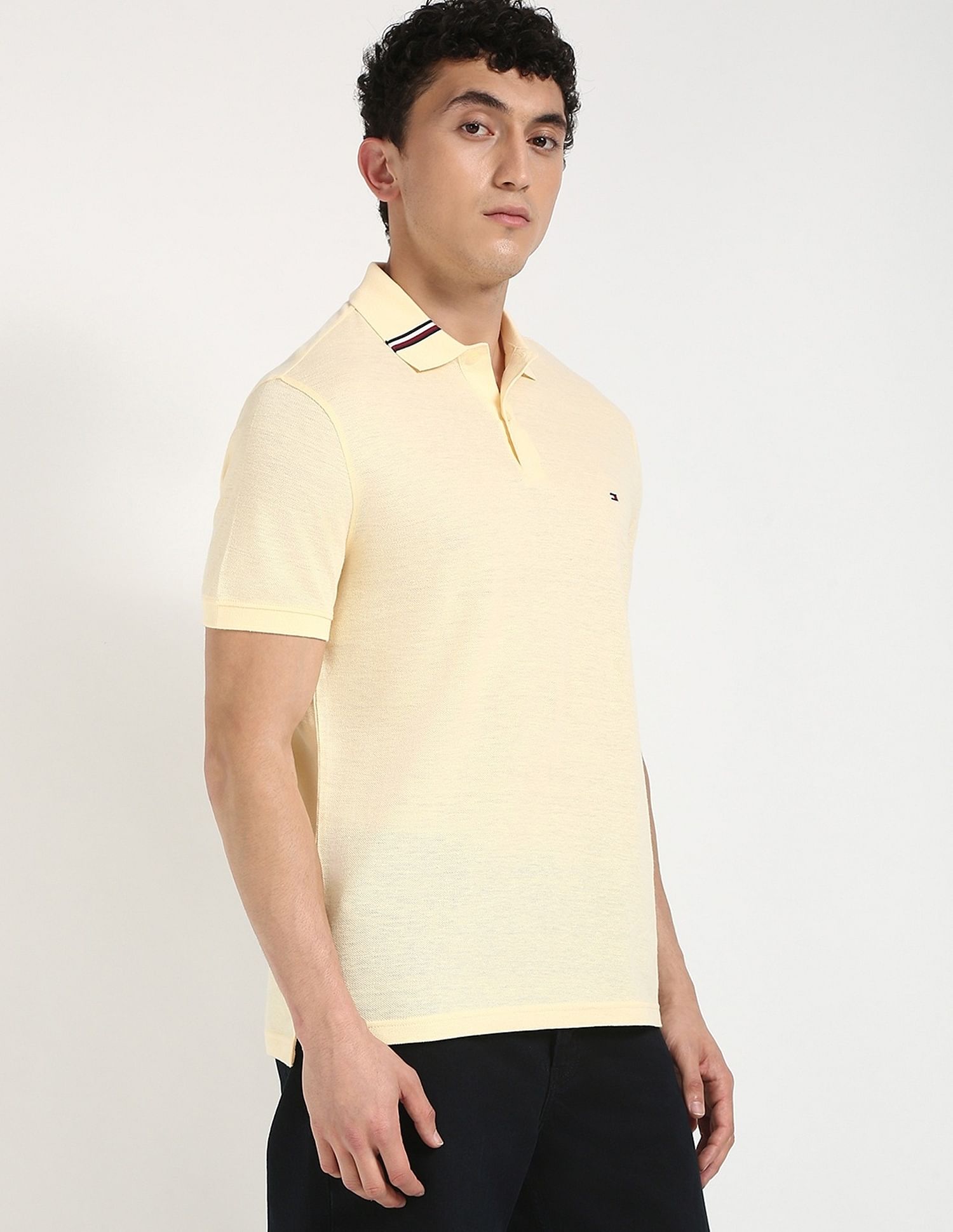 Tommy Hilfiger Solid Regular-Fit Cotton Polo Shirt