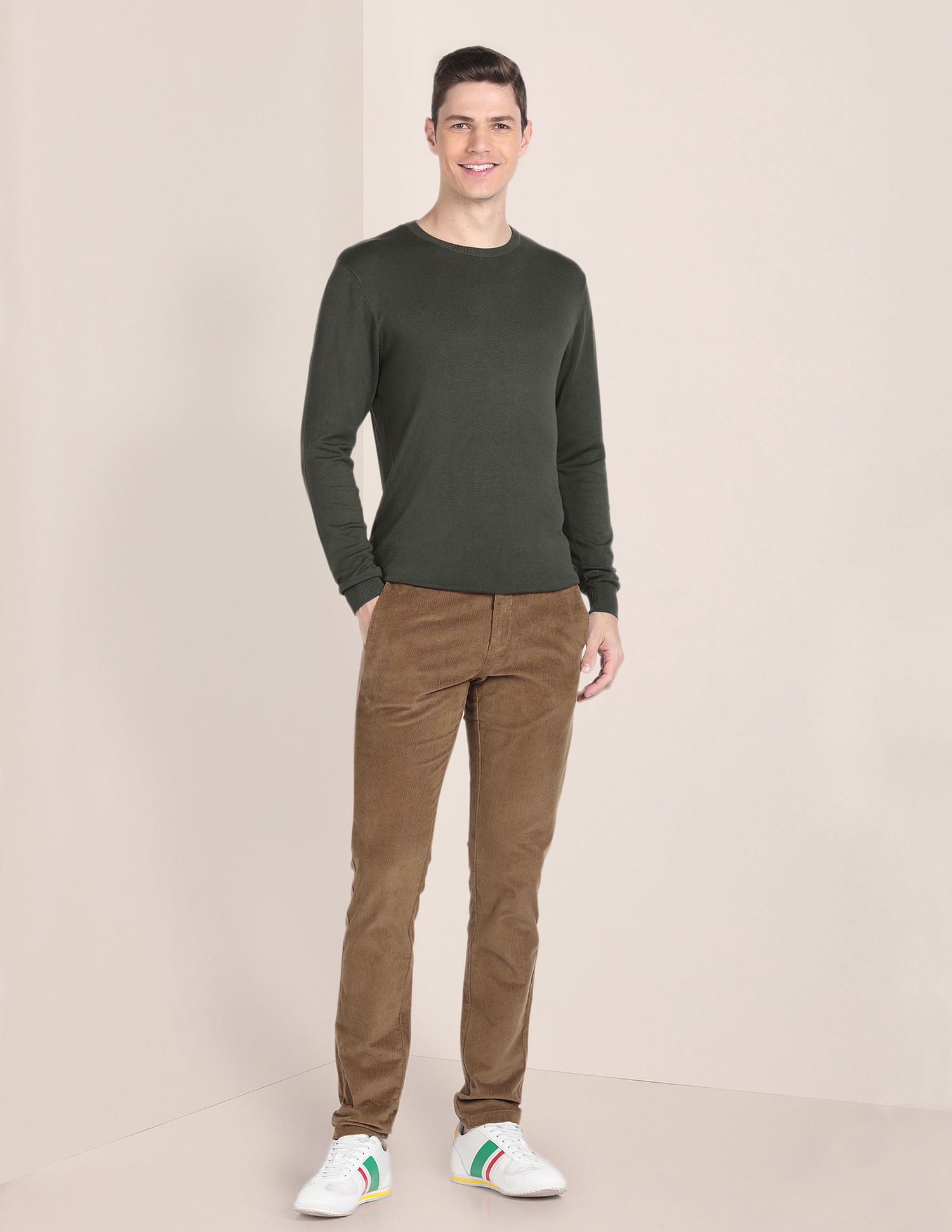 Buy U.S. Polo Assn. Cotton Stretch Corduroy Trousers - NNNOW.com
