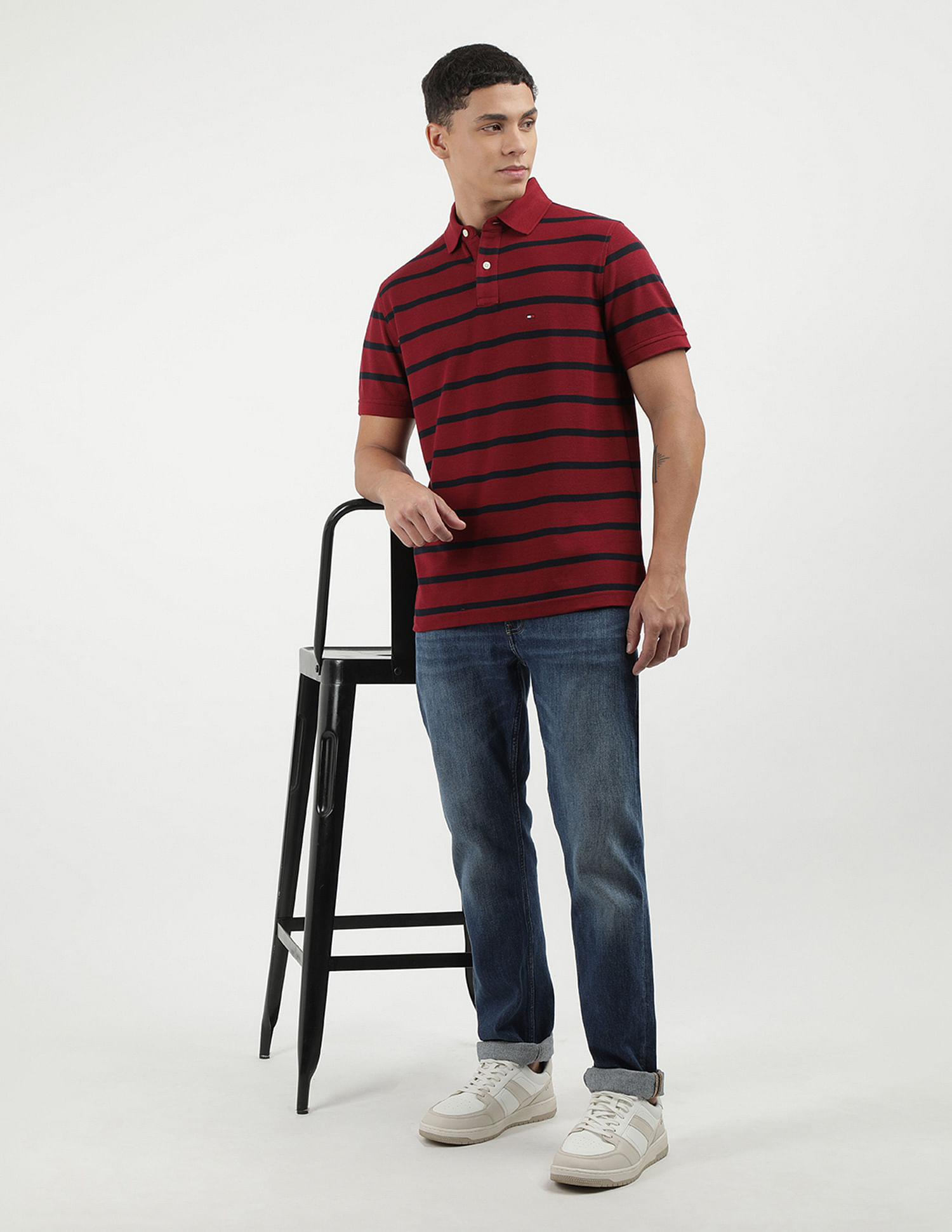 Tommy Hilfiger Regular Refined Stripe Polo Shirt