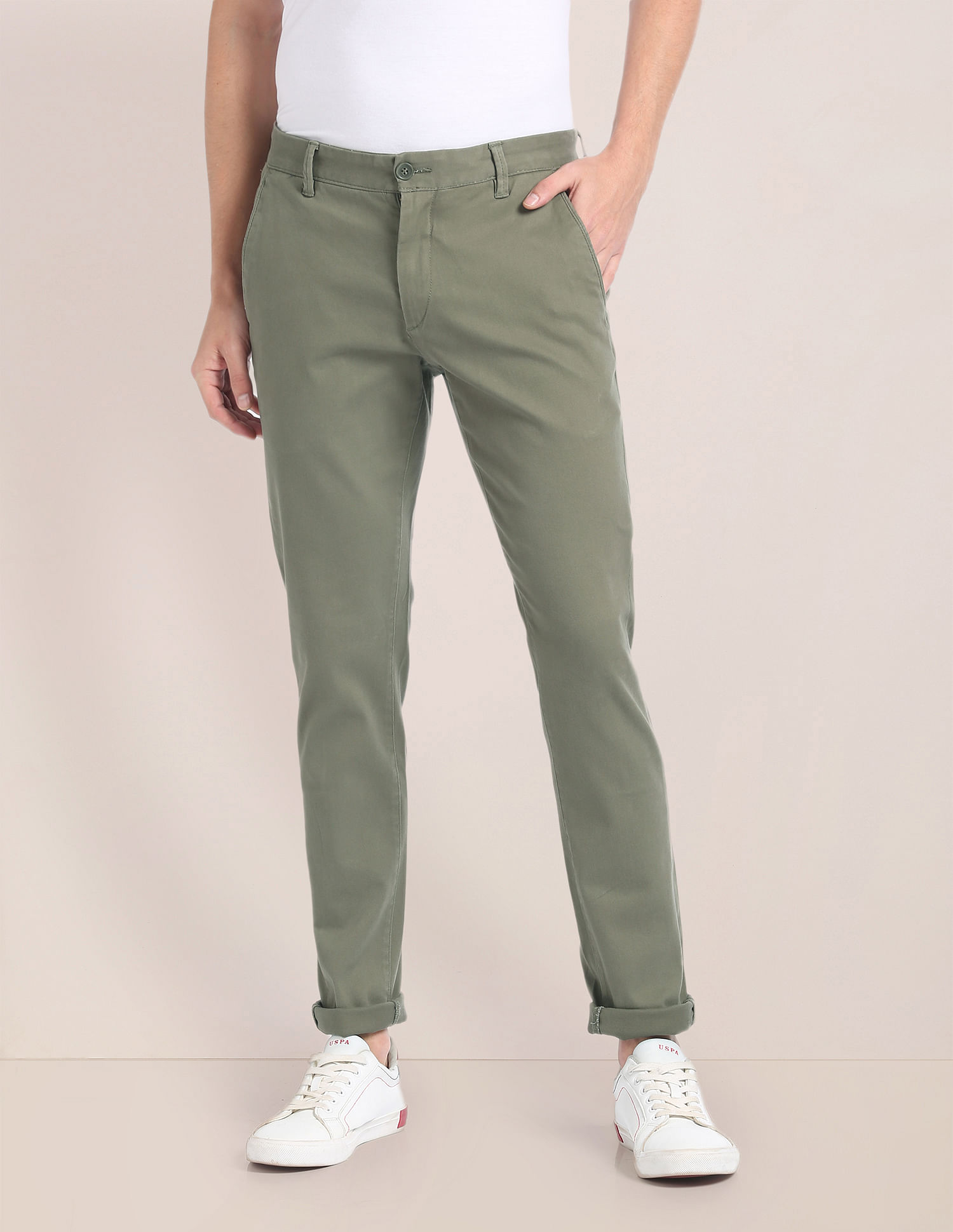 U.S. Polo Assn. Austin Trim Regular Fit Structured Trousers