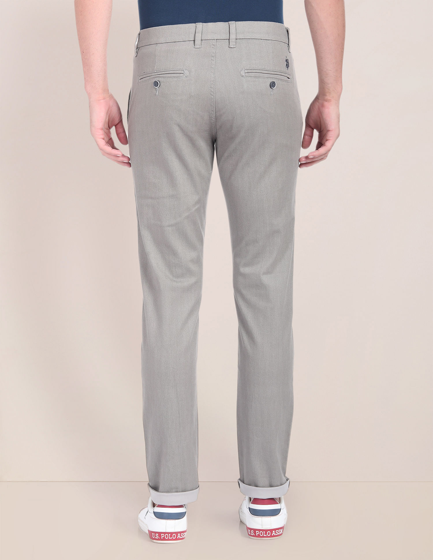 U.S. Polo Assn. Geometric Print Mid Rise Trousers