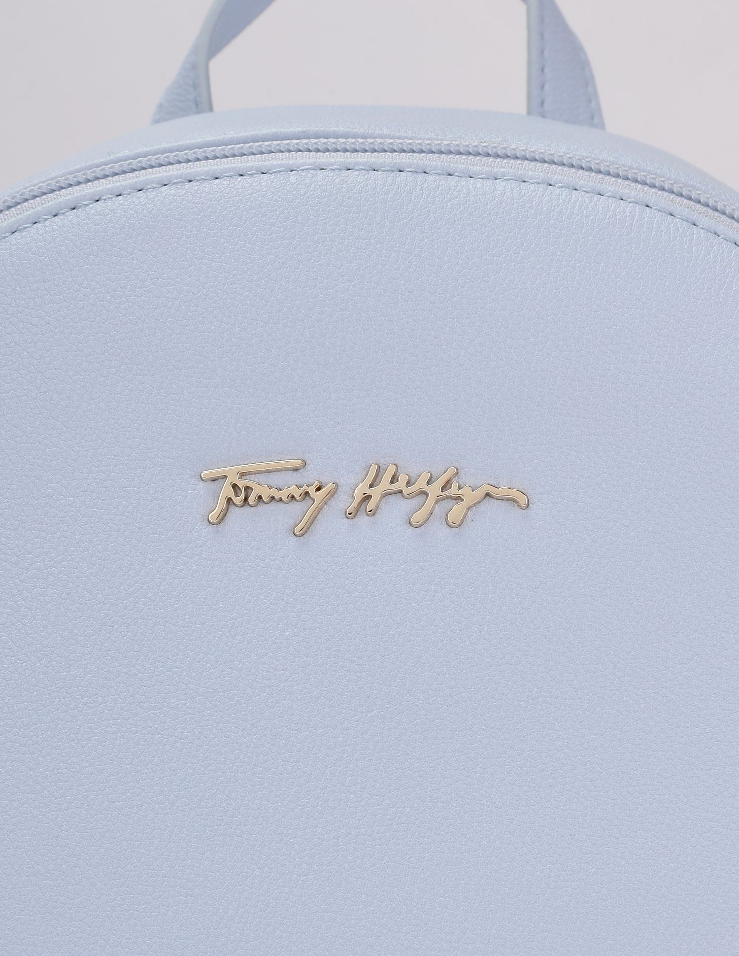 Tommy Hilfiger Solid Blue Pu Backpack