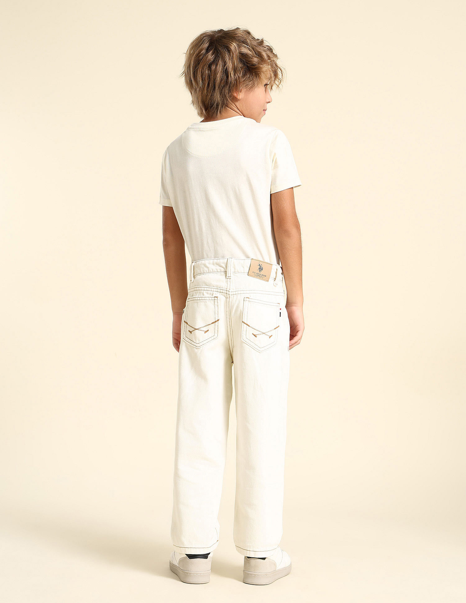 U.S. Polo Assn. Kids Boys Baggy Fit Cotton Jeans