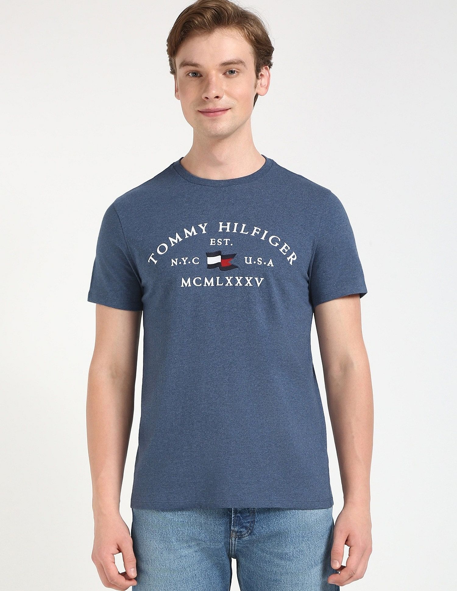 Tommy Hilfiger Embroidered Logo Regular-Fit Cotton T-Shirt