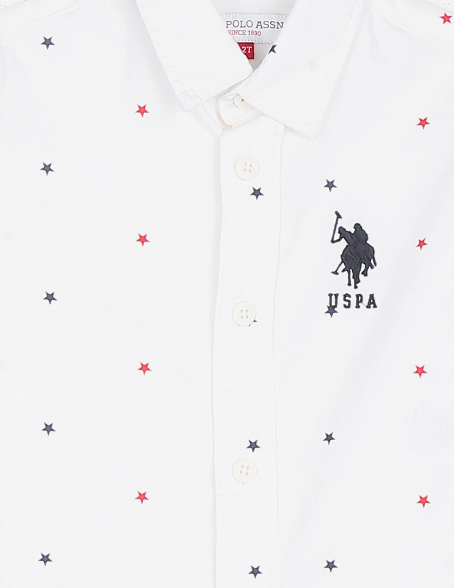 U.S. Polo Assn. Kids Boys Rounded Cuff Printed Shirt