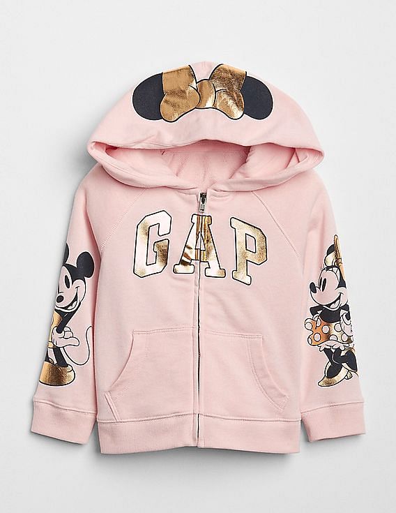 Buy GAP Baby Baby Pink Disney Minnie Mouse Hoodie Sweatshirt NNNOW