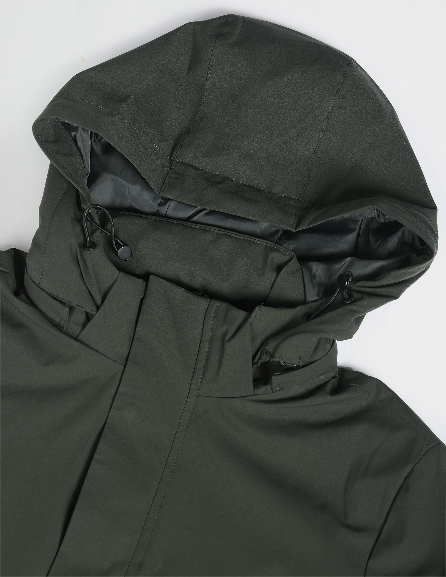 Arrow Sports Solid Hooded Jacket