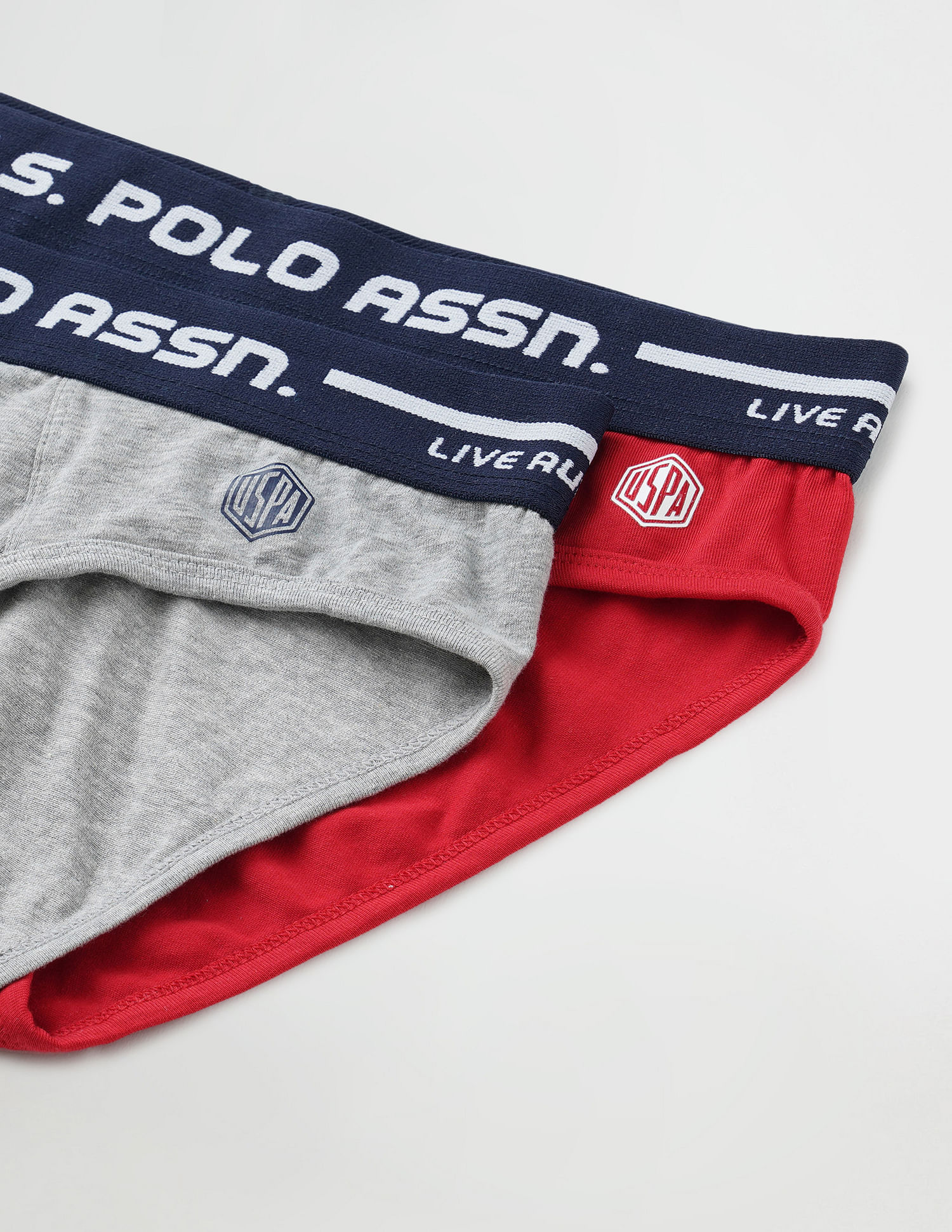 Buy USPA Innerwear Brushed Elastic Cotton Stretch IYAJ Briefs - Pack Of 2 -  NNNOW.com