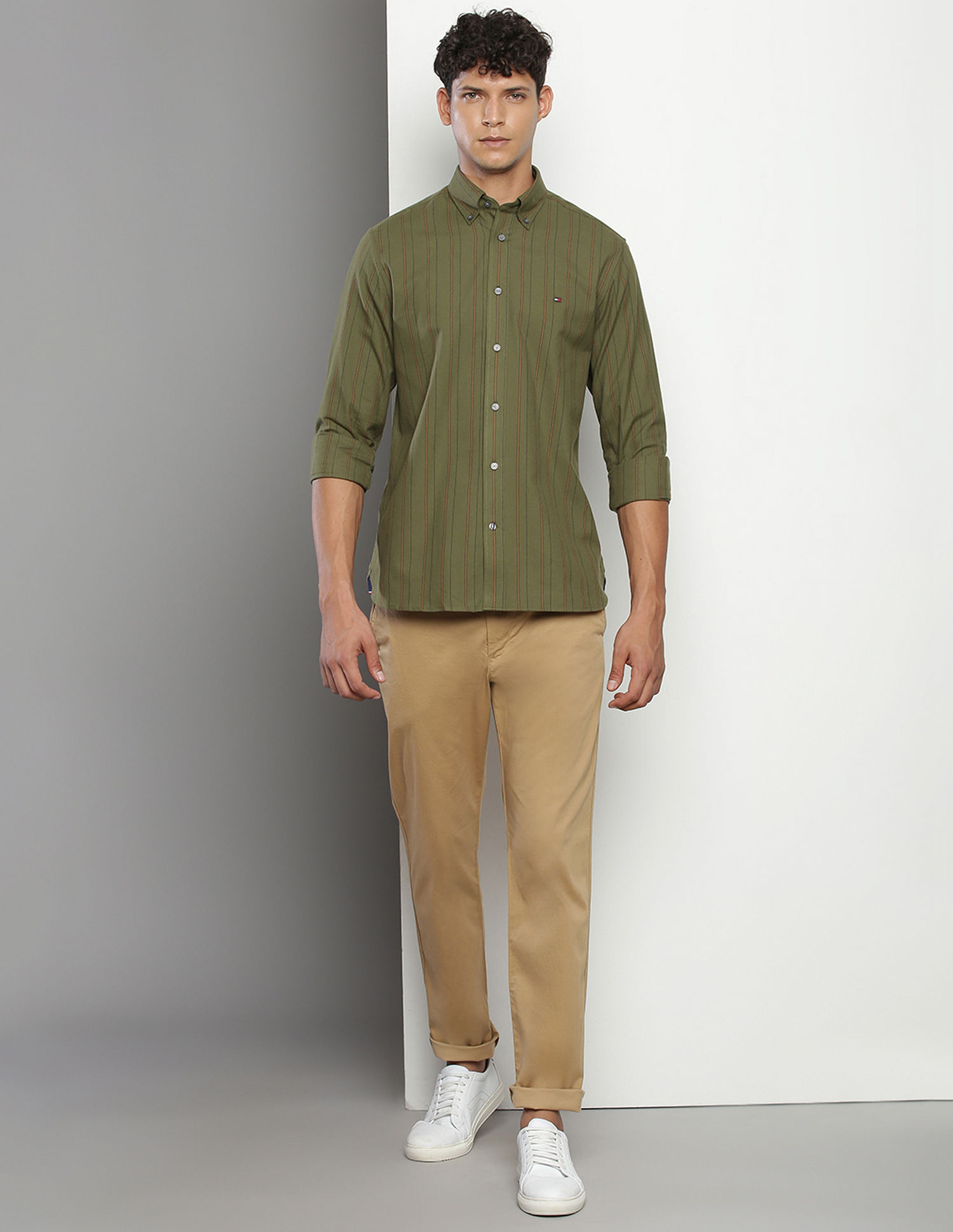 Tommy Hilfiger Vertical Stripe Cotton Shirt