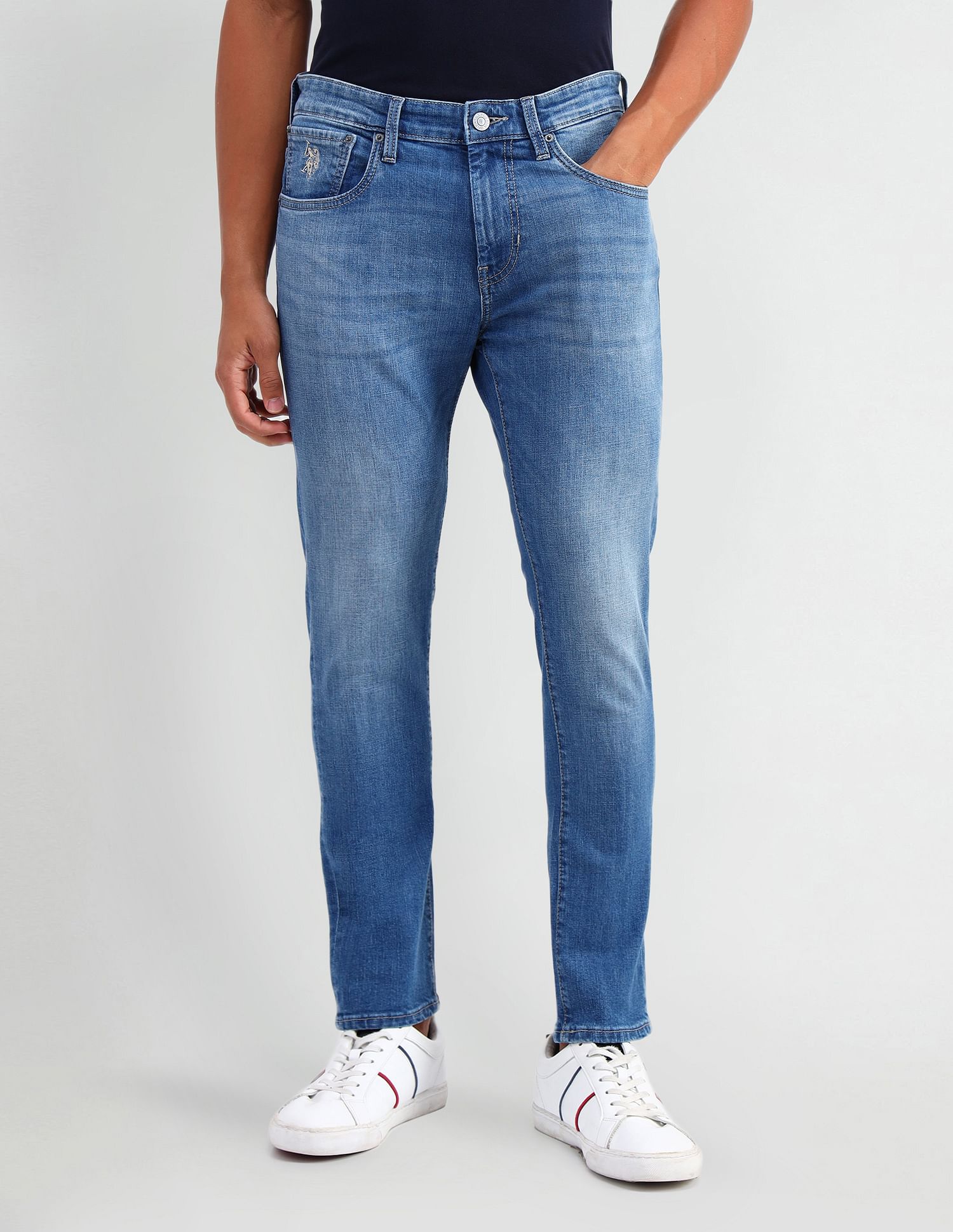 U.S. Polo Assn. Denim Co. Henry Tapered Cropped Fit Blue Jeans