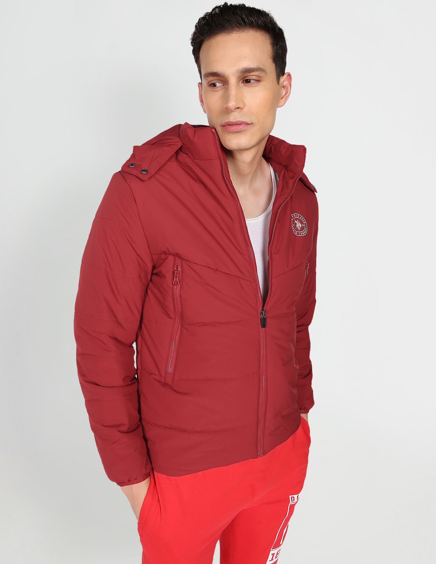 U.S. Polo Assn. Denim Co. Detachable Hood Infrared Thermostat Puffer Jacket