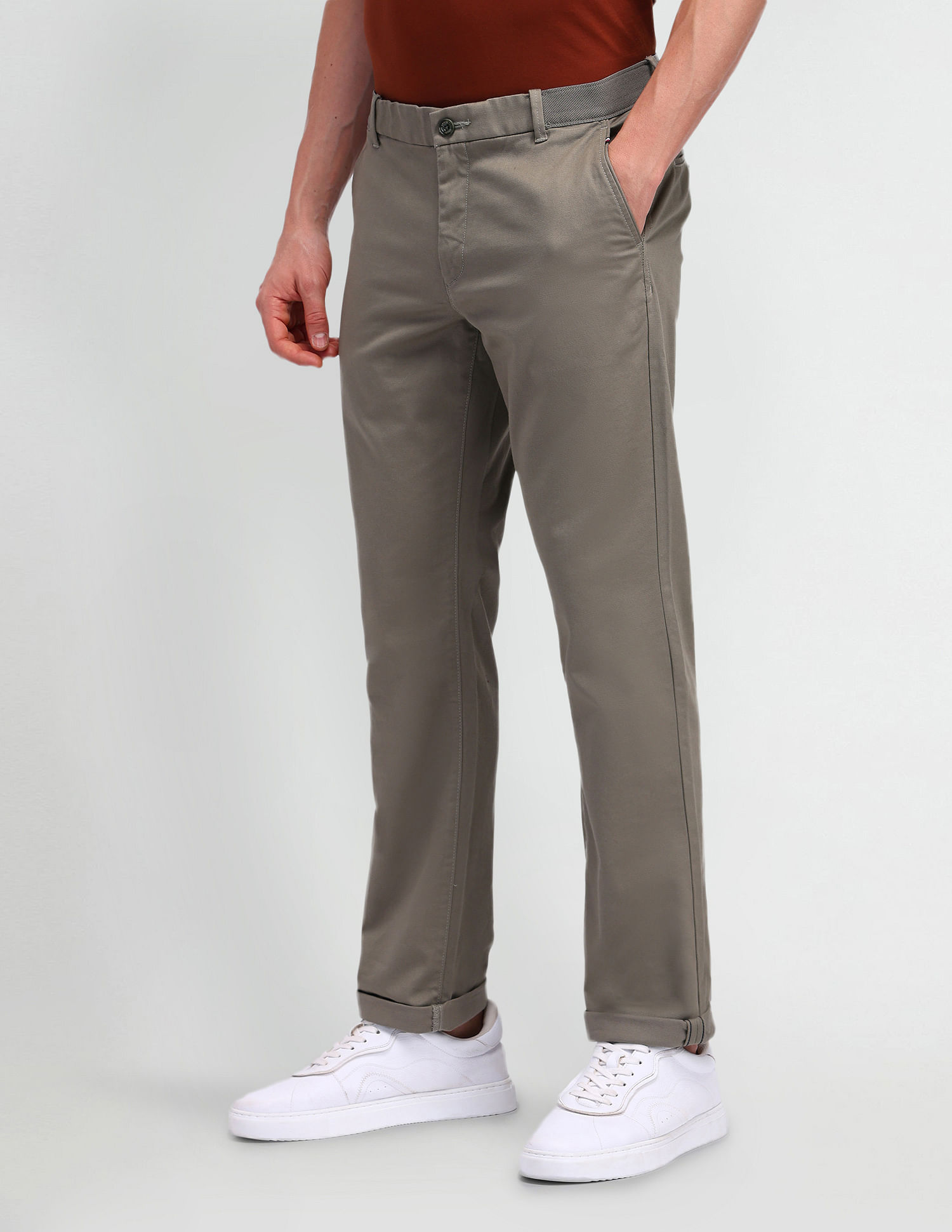 Arrow Sport Regular Fit Mid Rise Trousers