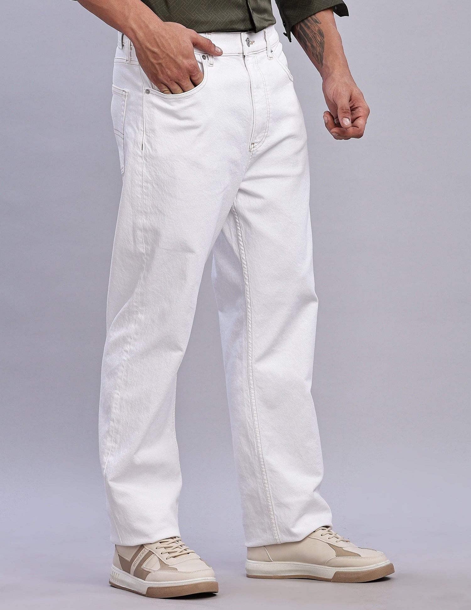 Tommy Hilfiger Cotton Regular Straight Fit Low Rise Jeans