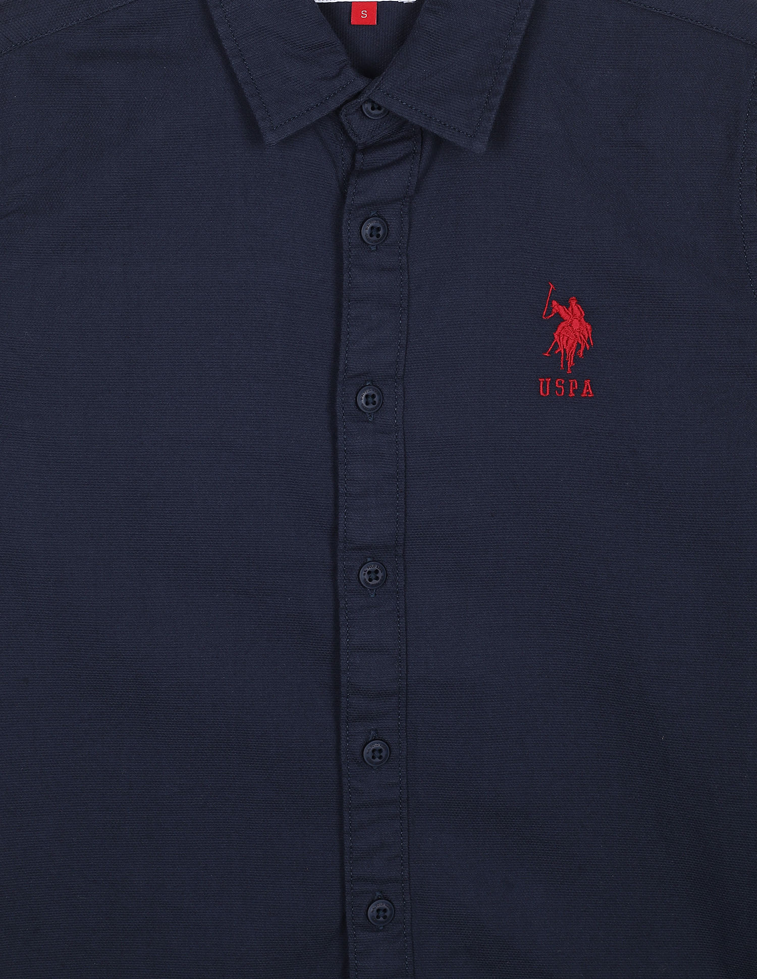 U.S. Polo Assn. Kids Boys Pure Cotton Solid Shirt