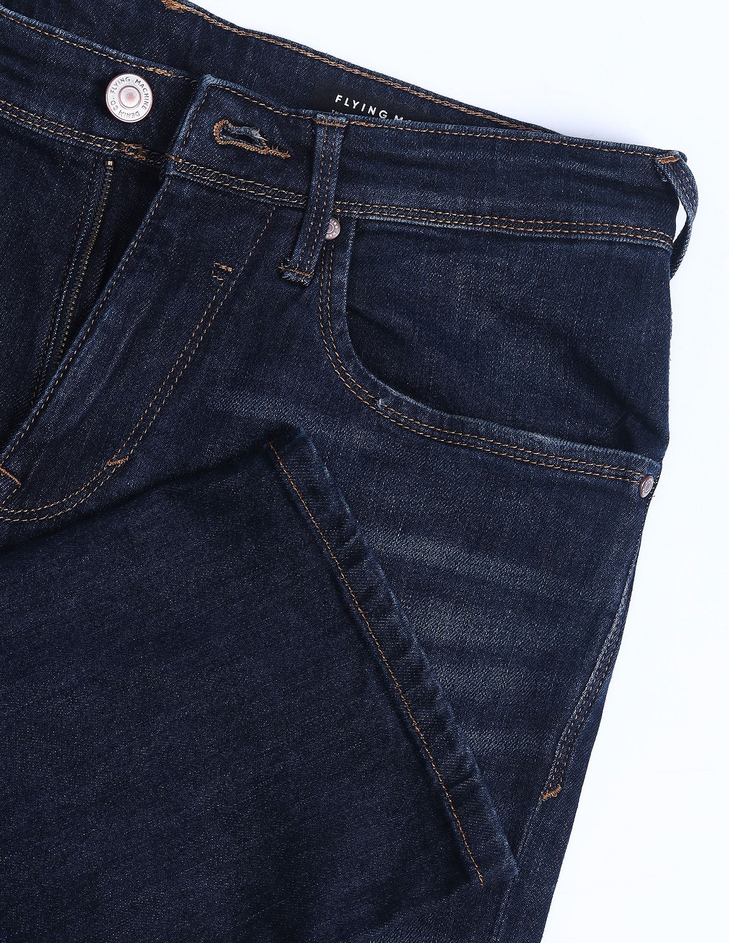 Flying Machine Freddie Slim Straight Fit Whiskered Jeans