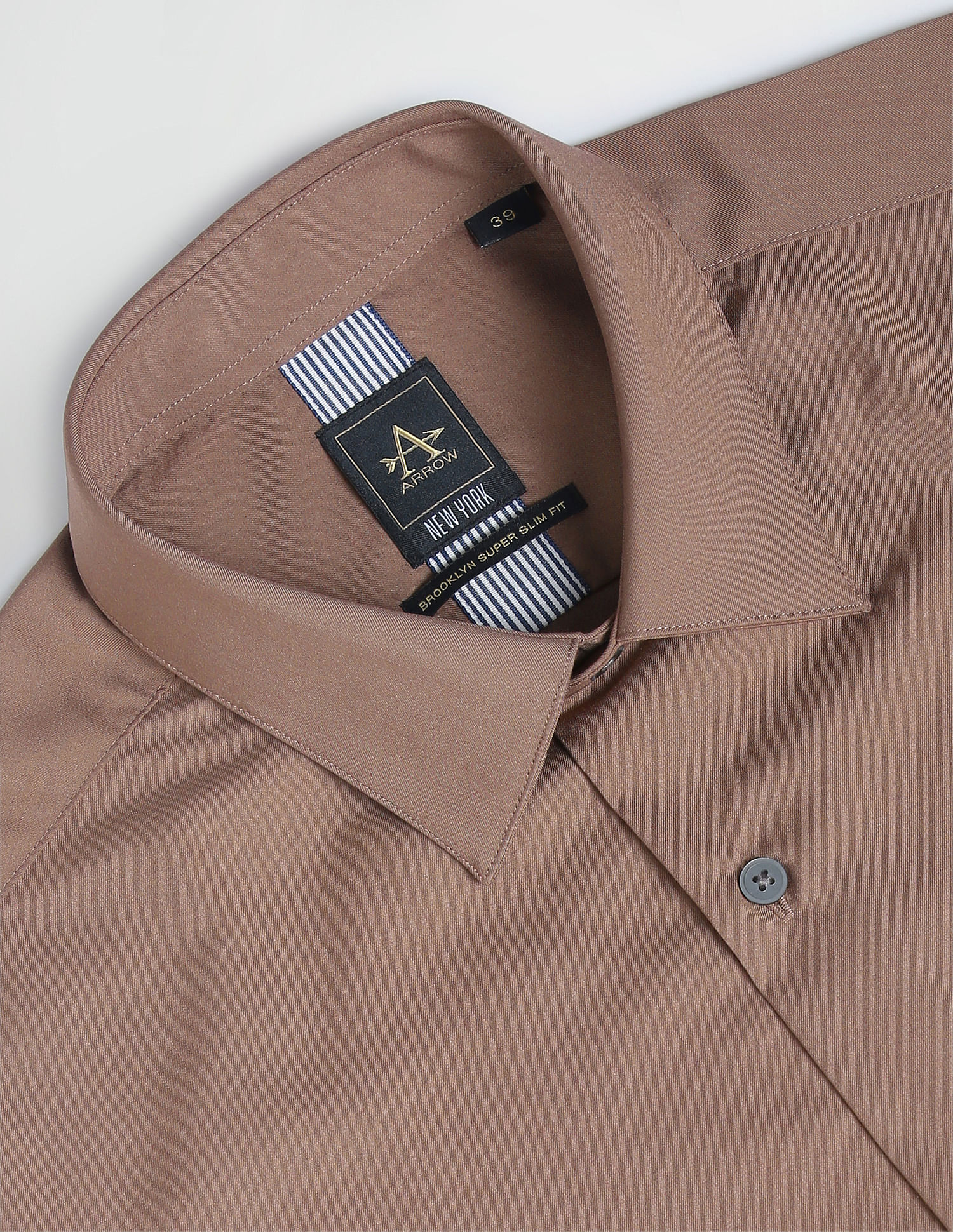 Arrow Newyork Brooklyn Super Slim Fit Solid Shirt